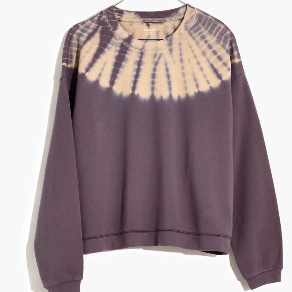 Tie-Dye (Re)sourced Cotton Swing Sweatshirt in coastal granite Sz S oversize fit